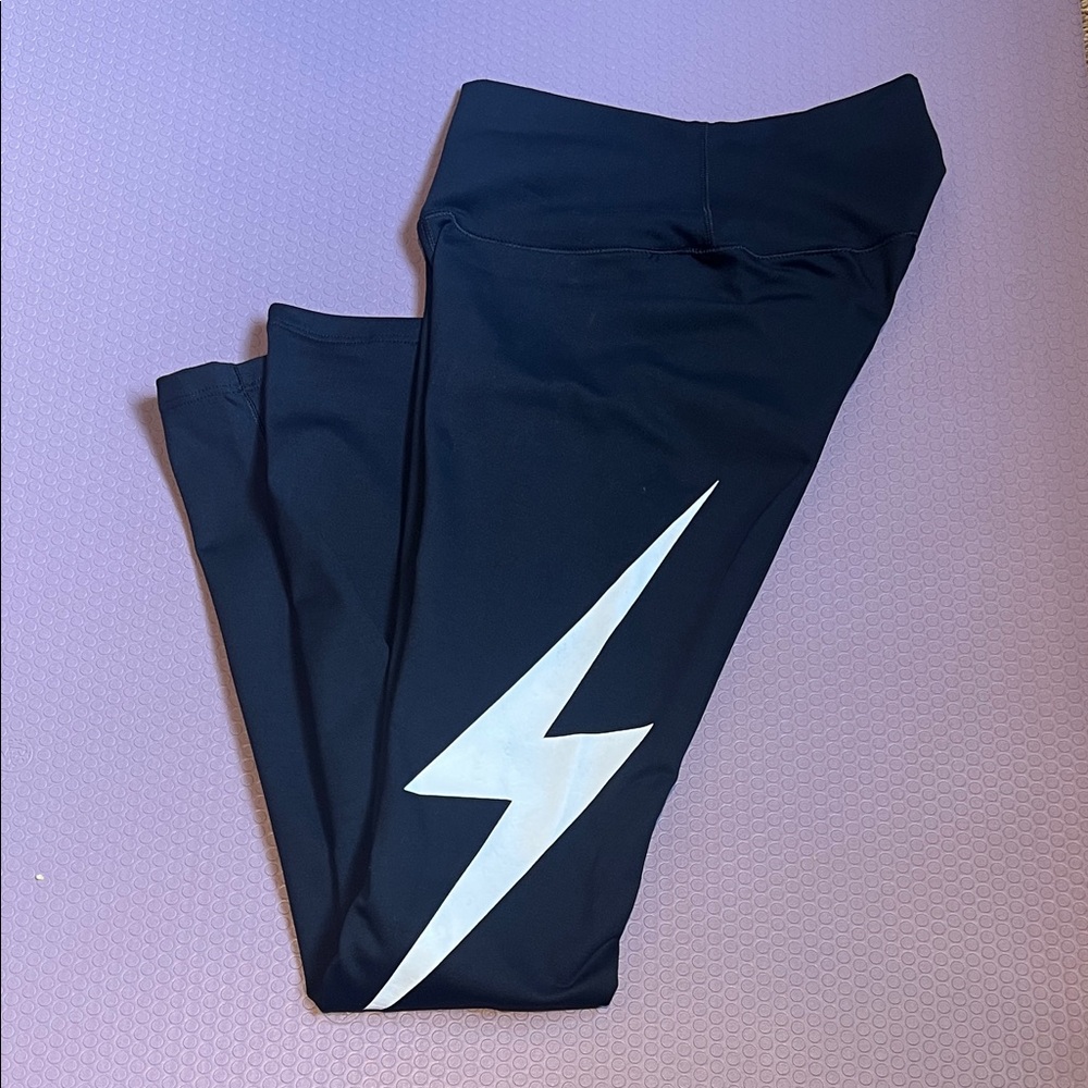 Aviator Nation Full length high rise bolt leggings black